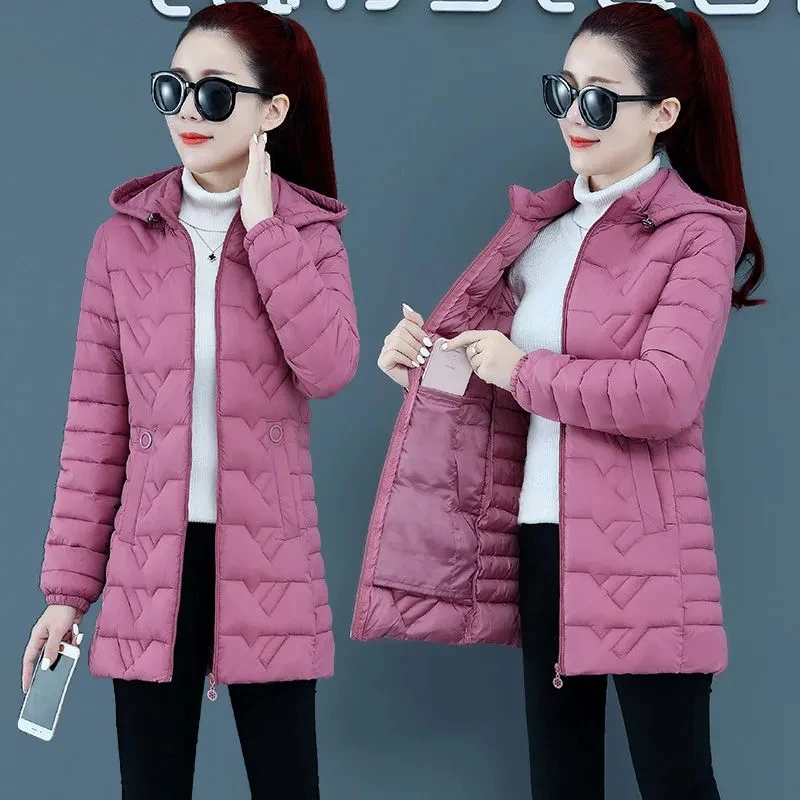 2021 New Winter Jacket Winter Parkas Long Coat Warm Casual Parka Loose Cotton-Padded Jackets Coats Female Outwear  6XL
