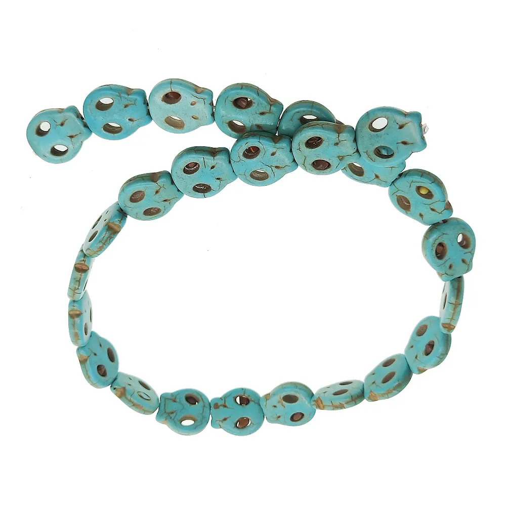 Бусины из бирюзы с натуральным полудрагоценным камнем 10 х14 мм | Украшения и