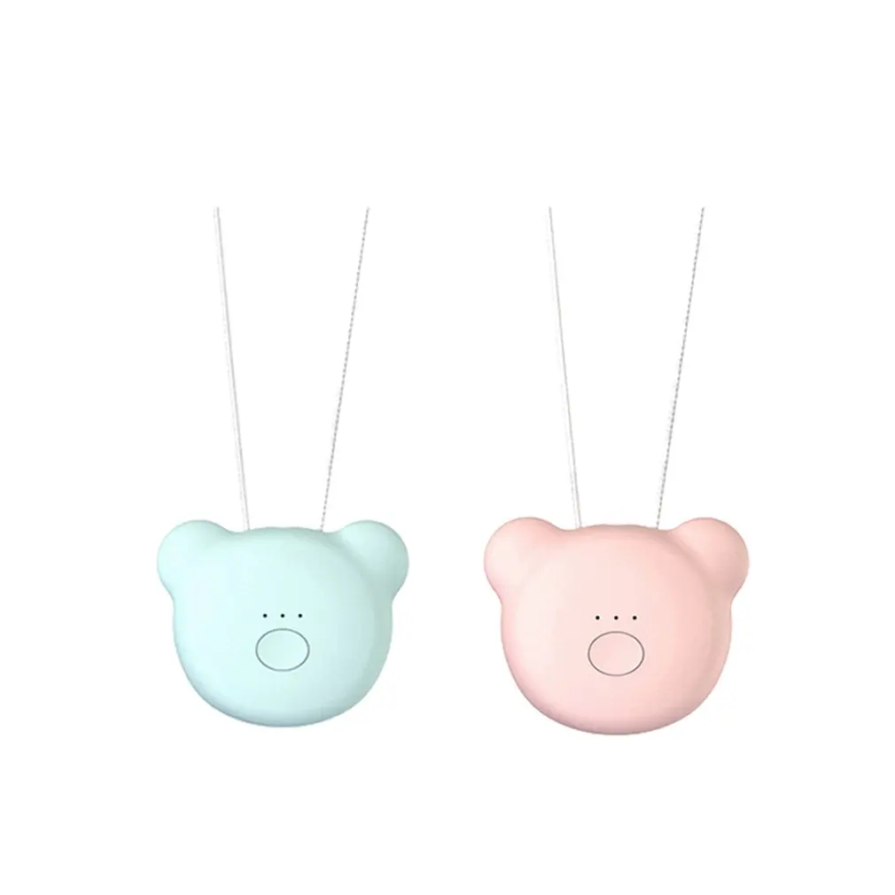 

Bear Shape Wearable Mini Air Purifier Negative Ion Necklace Portable USB Low Noise Cleaner For Kids For Adult