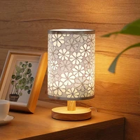 creative table lamp usb charging energy efficient eye protective dimmable nightstand lamp with round base for home