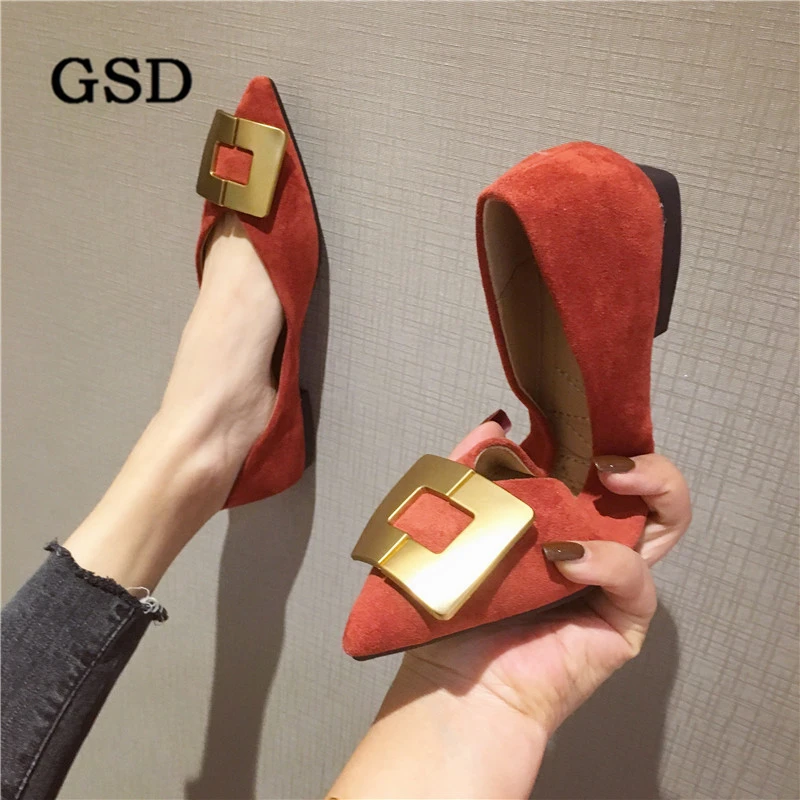 Туфли женские ручной работы из флока элегантные брендовые удобные туфли на