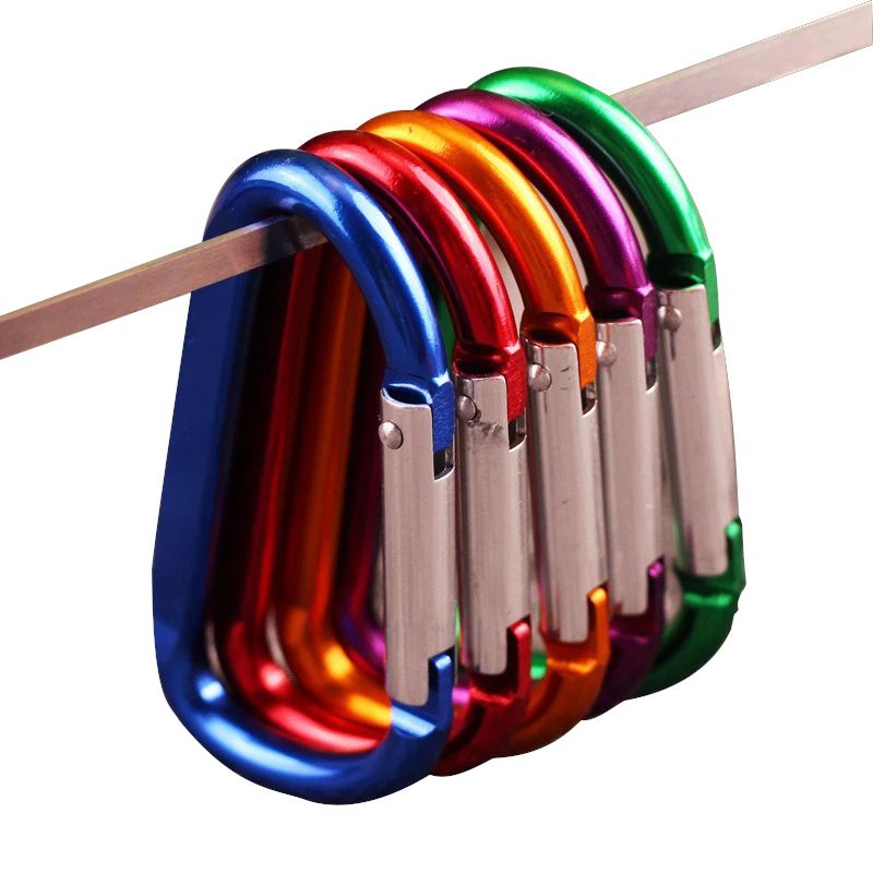 Карабины для скалолазания No.7 D Форма Высокое качество сплав алюминий сплющенное