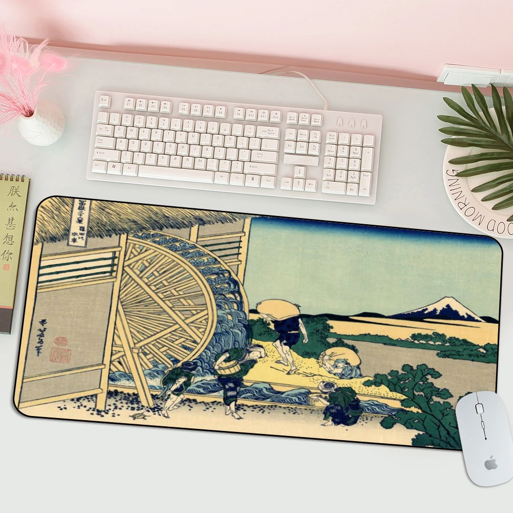 

MRGLZY 400X900MM Large Mouse Pad Japanese Ukiyo-e Computer Pad Keyboard Rest Gaming Accessories 400X800MM Gaming Mouse Pad