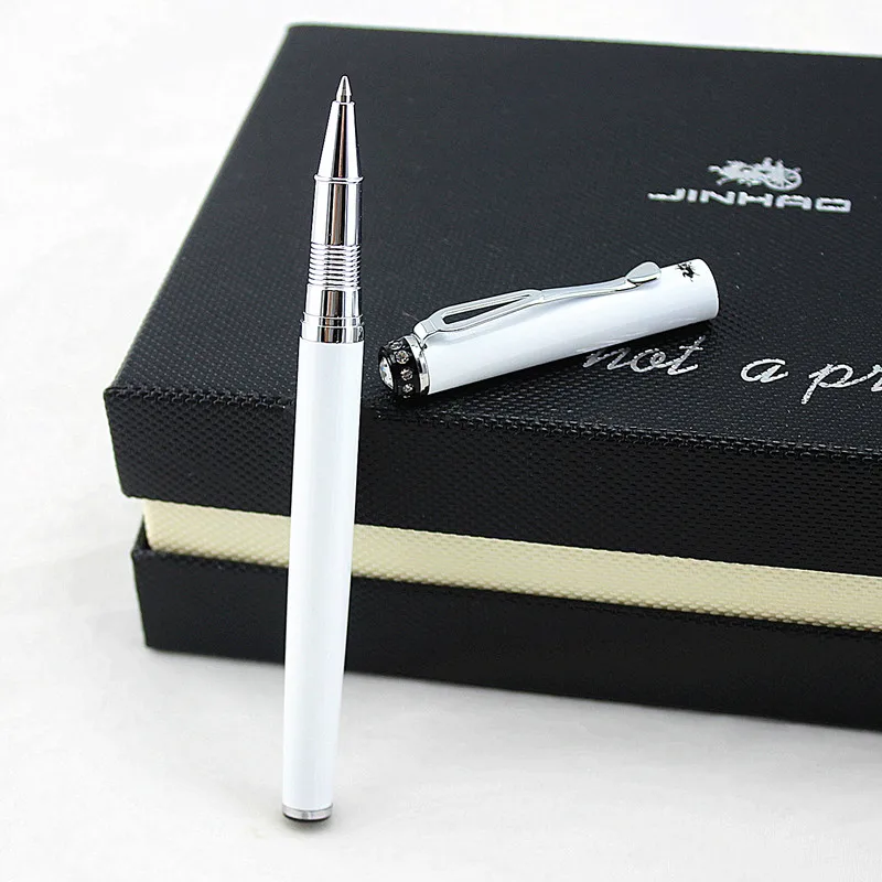 Jinhao 301 Роскошная металлическая шариковая ручка с алмазной гладкой металлической