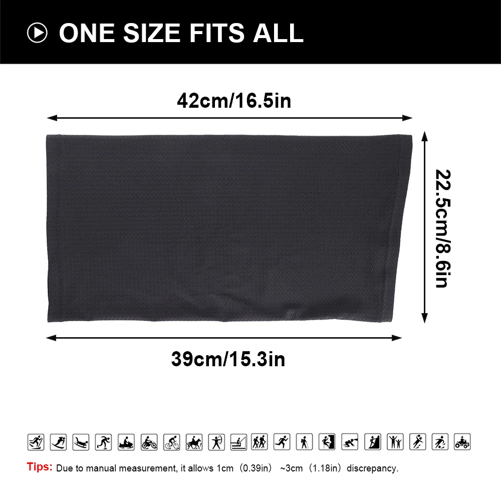 

UPF50+ Face Mask Cover Summer Tube Scarf Cool Neck Gaiter Soft Stretch Breathable Ski Windproof Bandana Women Men Black Scarves
