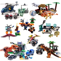 world dinosaur set 10920 10925 10926 10927 10928 11336 tyrannosaurus velociraptor chase kids model building blocks bricks toys