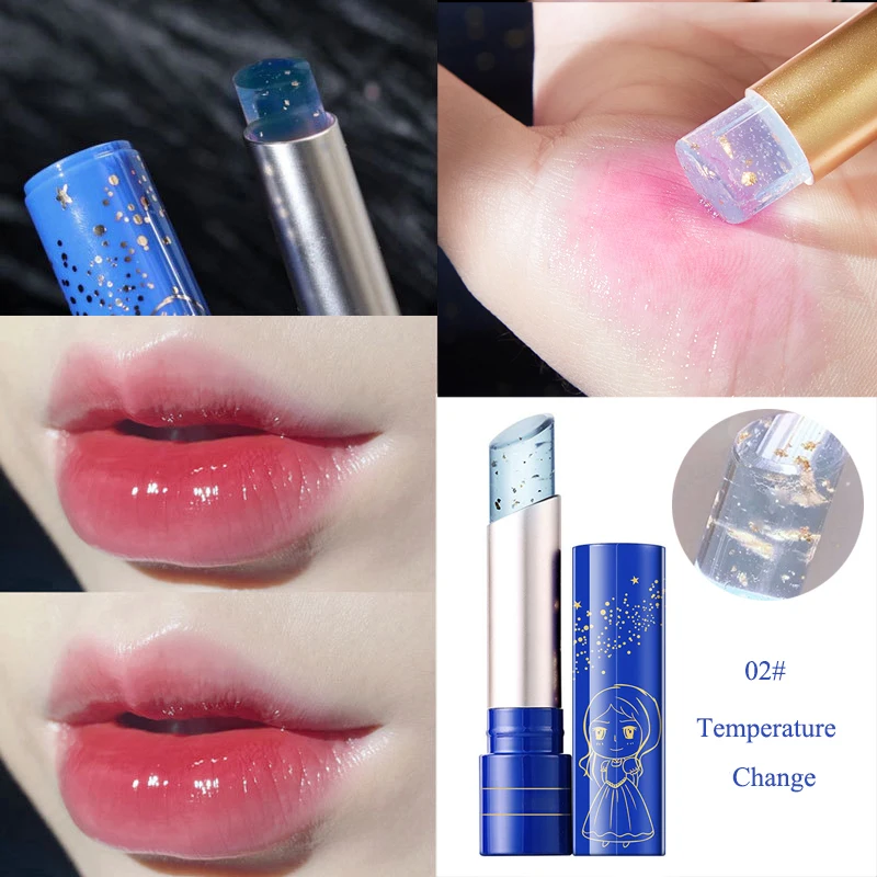 

NEW Lip Balm Color Changing Moisturizing Gold Foil Lip Gloss Natural Long Lasting Lip Stick Lip Glaze Lip Makeup Lip Care Oil