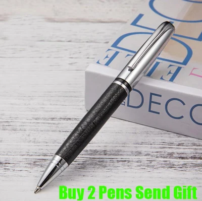 Leather Ballpoint Модный дизайн Роскошная шариковая ручка из кожи Duke бизнес подпись в офисе ручка для письма купить 2 ручки отправить подарок - Цвет: Leather Ballpoint