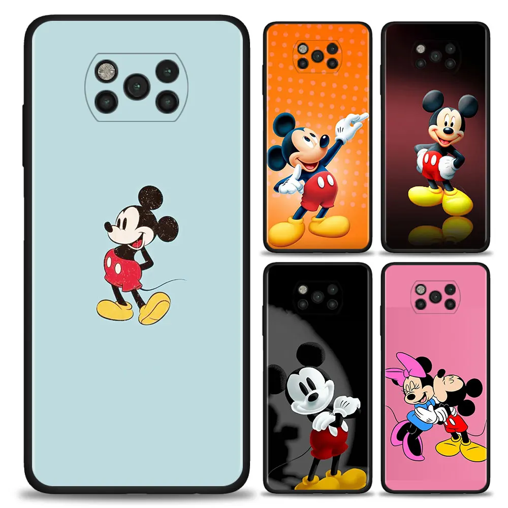 

Роскошный чехол с Микки Маусом для Xiaomi Poco X3 NFC M3 Pro 5G Pocophone F1 F3 GT, черный мягкий чехол