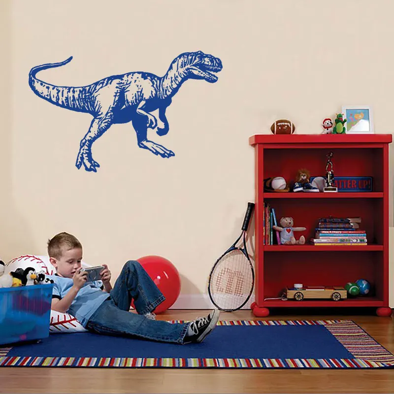 Виниловая наклейка T-rex для детской комнаты со съемной росписью CX2209 | Дом и сад