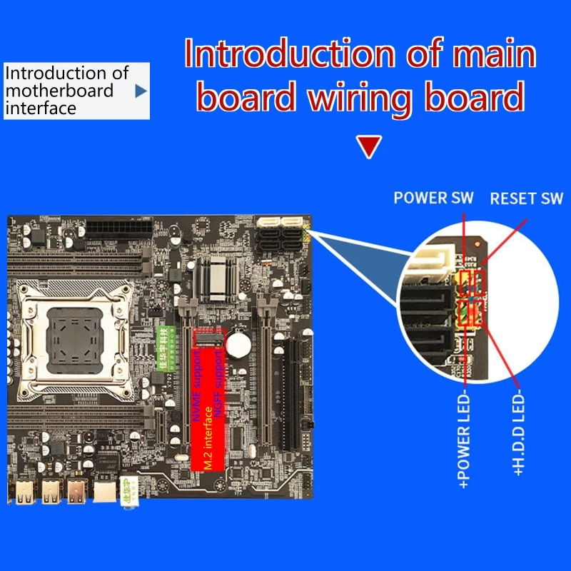 X79Z LGA2011 Socket Standard-ATX Moterboard SATA3 HDD M.2 NVME SSD Support 4 DDR3 1866 1600 1333 MHz Memory RJ49 Gigabit Network |