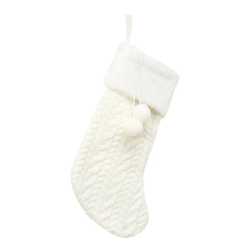 

Knitted Christmas Stockings Gift Holder Xmas Tree Hanging Ornaments Decorations Family Holiday Decor