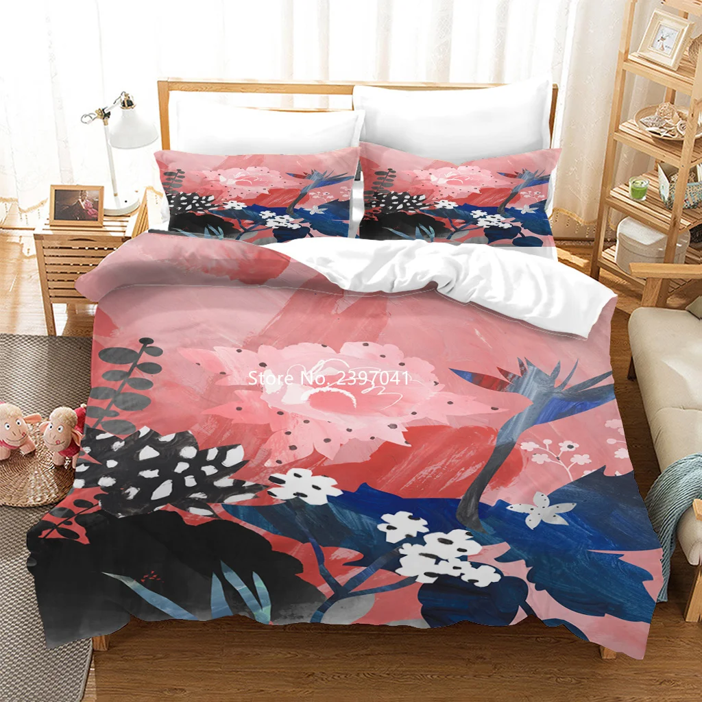 

Abstract Figure Oil Painting Comfortable Quilt Cover and Pillowcase Bedding Set Psychedelic Art Design Home Textiles Knitwear