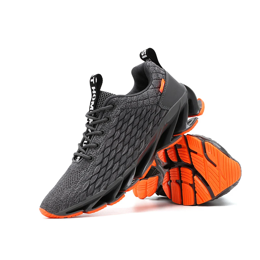 

2020 Spring New Fish Scale Blade Casual Lace-up Comfortable Sports Men Breathable Gym Fly Running Mesh Fashion Shoes Sneakers
