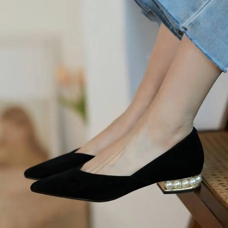

Весенние женские туфли на плоской подошве, модель 2022 года, женские лоферы в стиле ретро на низком каблуке, повседневные женские балетки с ос...