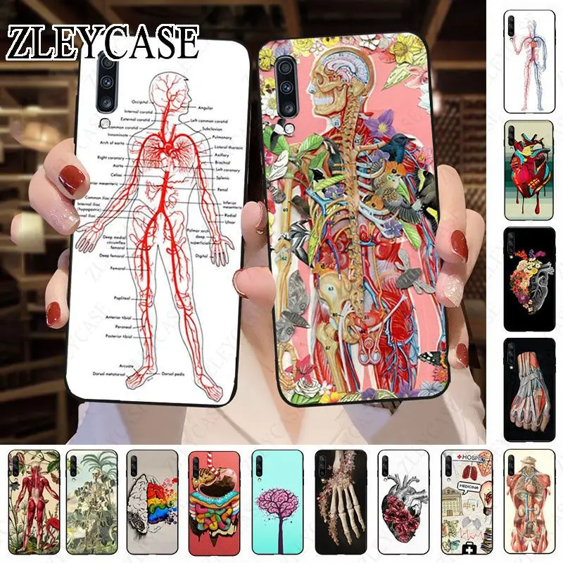

Medical Human Organs Meridian Brain Kidney Art Phone Case For Samsung Galaxy A50 A32 A20E A20S A40 A51 A70 A21S A12 A71 A8 Shell
