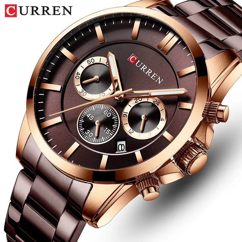 Мужские часы CURREN Top Merk Sport Horloge Mannen Mode кварцевые Zakelijke Heren Militaire Klok Mannelijke подарок для