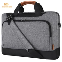Domiso Water-resistant Laptop Sleeve With Shoulder Strap For 15 6  17  Inch Notebook Case High Capacity Computer Bag