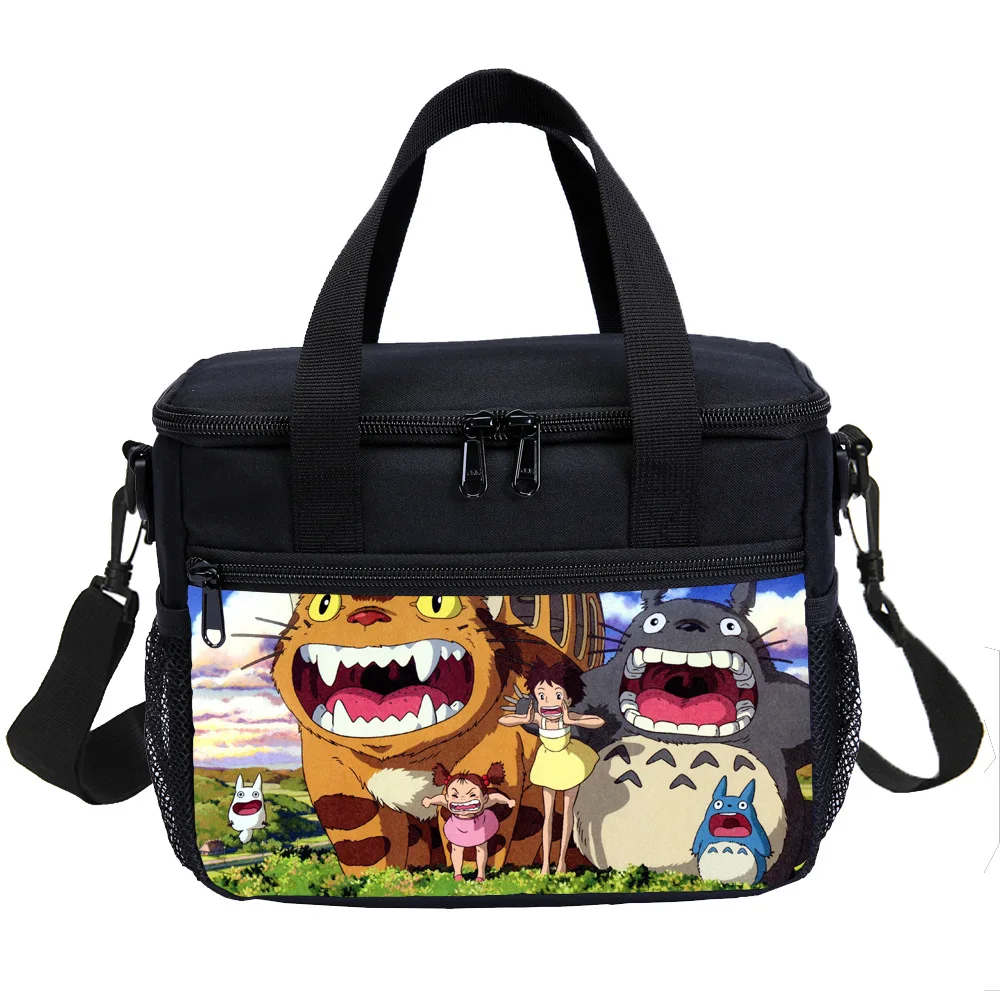 

My Neighbor Totoro Portable Lunch Bag Kids School Lunch Tote Early Dinner Box for Students Office Workers