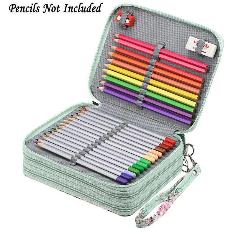 127 Holes Super Large Capacity Shockproof Pencil Case Art Pencil Storage Bag Portable Stationery Bag