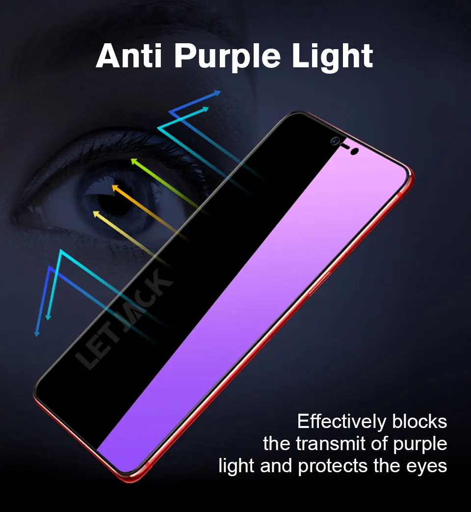 Полное покрытие анти фиолетовый свет закаленное стекло для OPPO F11 Pro R9 R9S R7s Plus Защитная пленка для экрана для Oppo Realme X 3 Pro стекло
