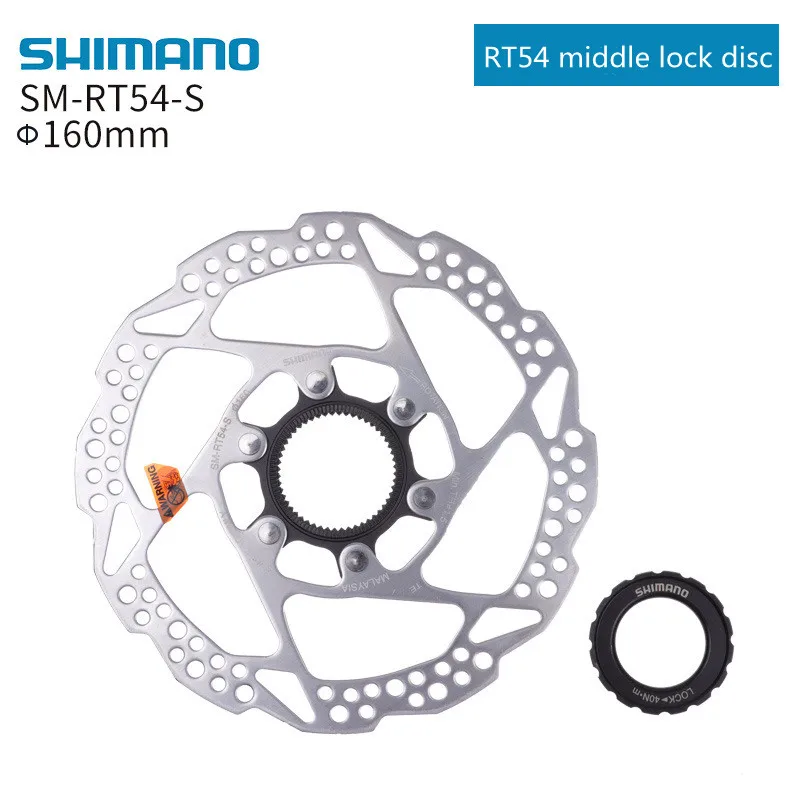 

SHIMANO Center Lock Stainless Steel Disc Brake SM-RT54-S Mountain Bike Center Lock Disc Brake 160 /180 Brake Pads For XC/DH/FR