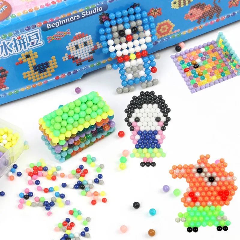 Водопроводная палочка DIY 3D Aquar Pegboard Хама пиксели Волшебные бусины головоломки Развивающие популярные игрушки для детей Рождественский подарок