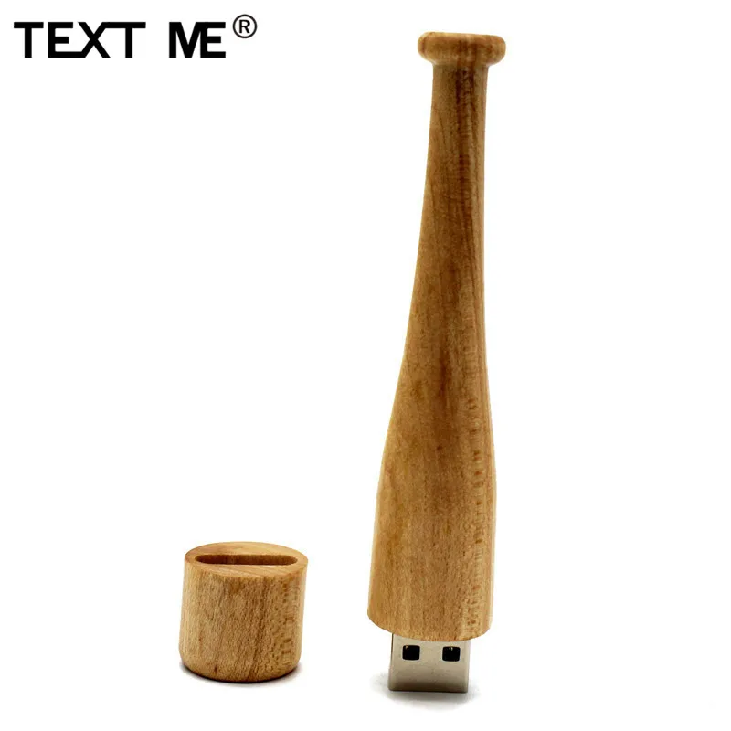 Usb флеш накопитель TEXT ME Wooden 64 ГБ 4 8 16 32 maple baseball bat usb2.0|USB флэш-накопители| |
