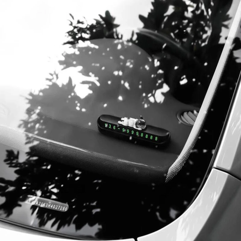 Мультяшная собака временная парковочная карта скрытый Ночной светильник номер