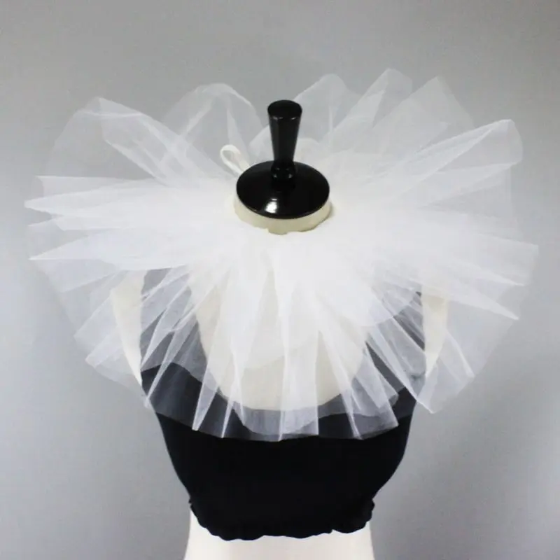 

Women Vintage Mesh Neck Ruff Detachable Tulle Ruffle Collar Renaissance Victorian Halloween Cosplay Costume Accessories