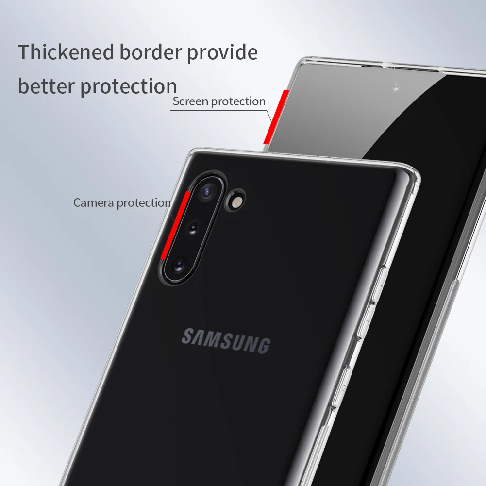 Мягкий чехол для samsung Galaxy Note 10 Note 10+ Note10 Plus Pro Nillkin серия природы Прозрачная Обложка из полиуретана для samsung Note 10 Чехол