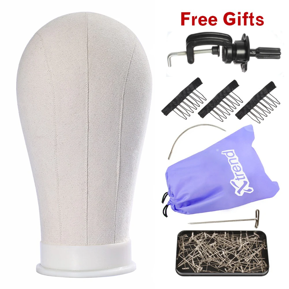 Манекен-манекен для наращивания волос тканевый пробковый блок с деревянной