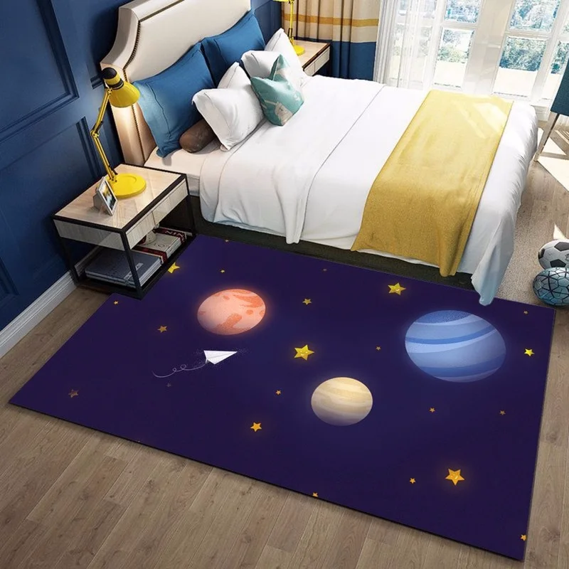 

Cartoon Universe Carpet Living Room Decoration Floor Mat Kitchen Corridor Carpet Children's Play Area Crawling Carpet Door Mat
