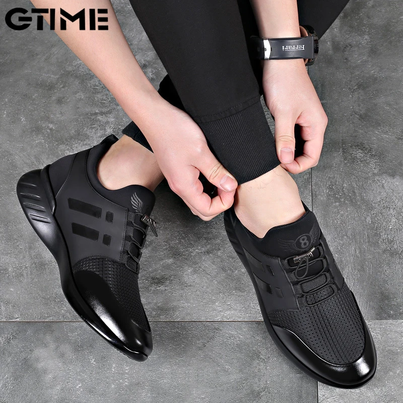 

Men's Sneakers Quality 6CM Increasing British Shoes New Breathable Casual Sneakers Big Size Office Shoes Men #LAHXZ-111