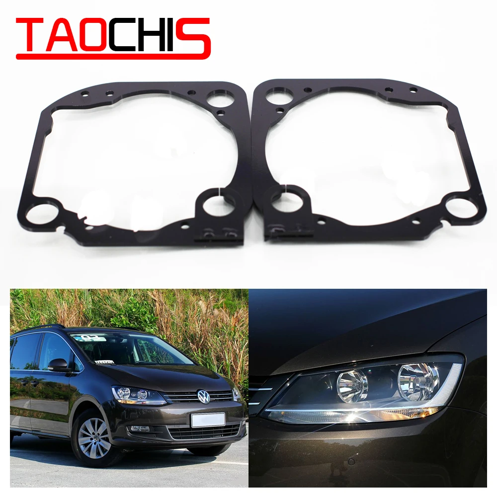 

Taochis Car-Styling frame adapter module DIY Bracket Holder for VW Volkswagen Sharan Hella 3 5 Projector lens