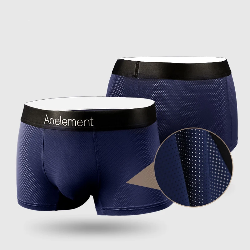3 шт. мужские летние дышащие боксеры из модала с отверстиями мужское нижнее белье