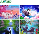 AZQSD 5D алмазов картина полный дрель Алмазная вышивка Лебедь животные пейзаж мозаика рукоделие Стразы Арт Декор для дома
