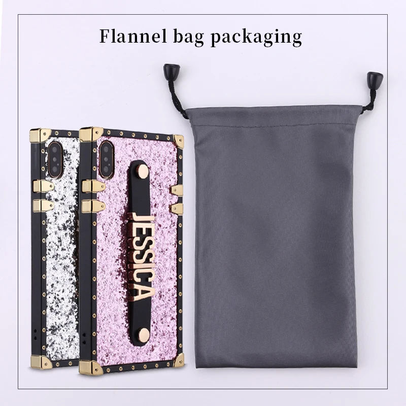 Custom Holding Strap Gold Metal Personalized Name Phone Case For iPhone 14 14ProMax 14Plus 13Promax 13 12 11