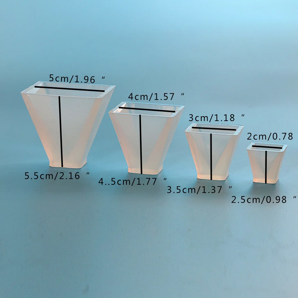 Crystal Glue Silica Gel Mould Diy Manual Make Ornaments Cone Pyramid Four Paper Set Group Combine | Дом и сад
