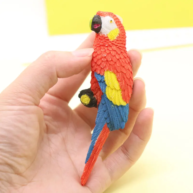 Магнит на холодильник животное попугай красочный декор для кухни магнитная