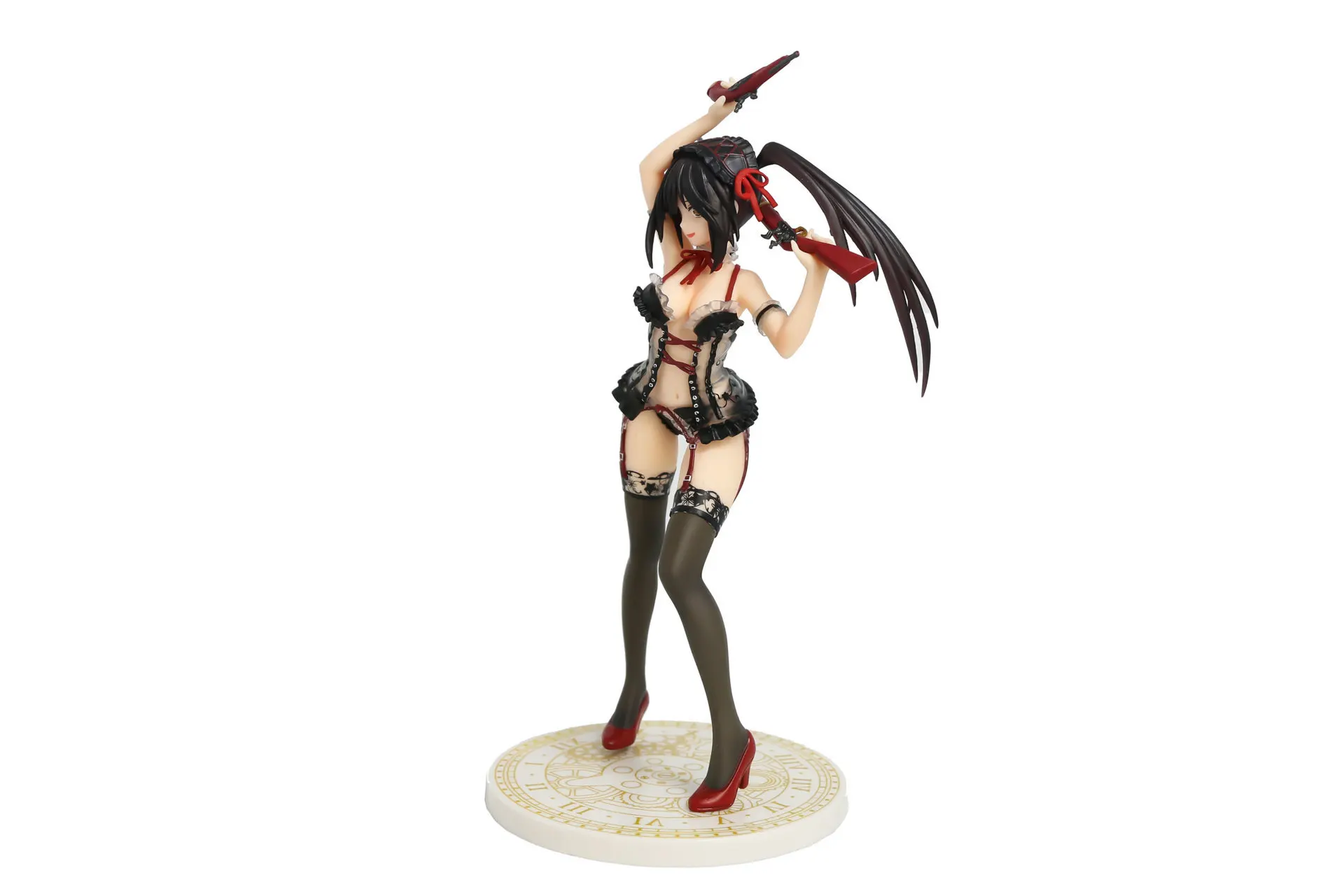 

23cm Date A Live Sexy Anime Figure Kurumi Tokisaki Lingerie Ver. Black Color 1/7 Sexy Figure Tokisaki Kurumi Figurine Model Toys