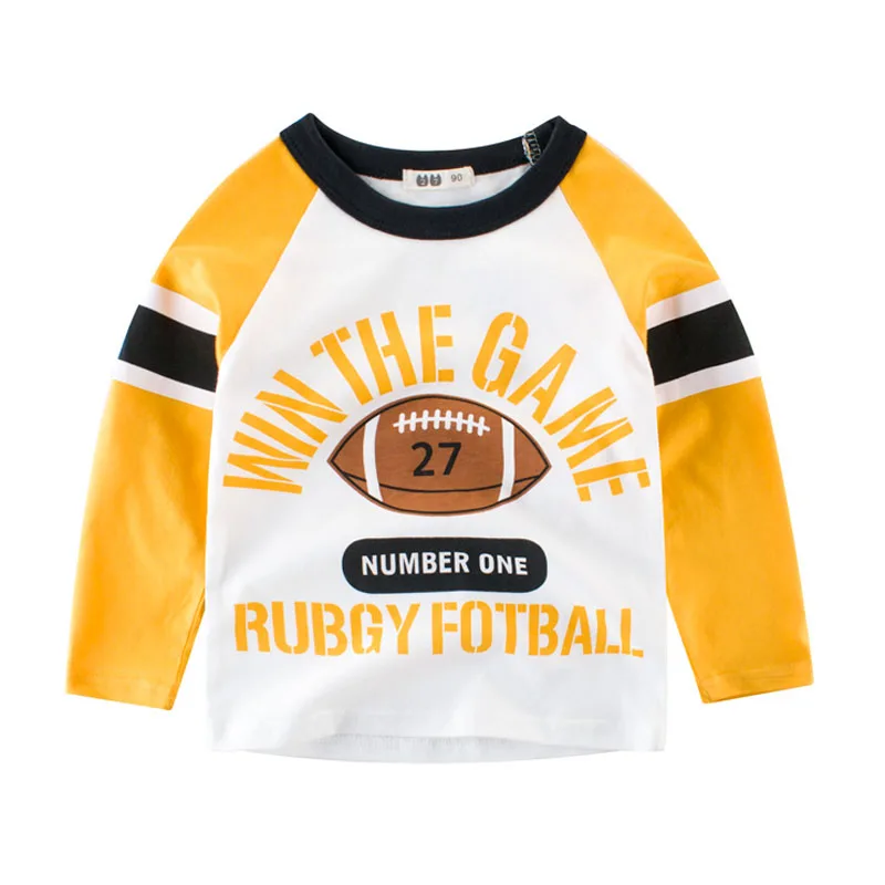 

chang sweet Kids T-shirts Boys Splice Long Sleeve Tops Girls Autumn Winter Cotton Sweatshirt Children T Shirts Clothing