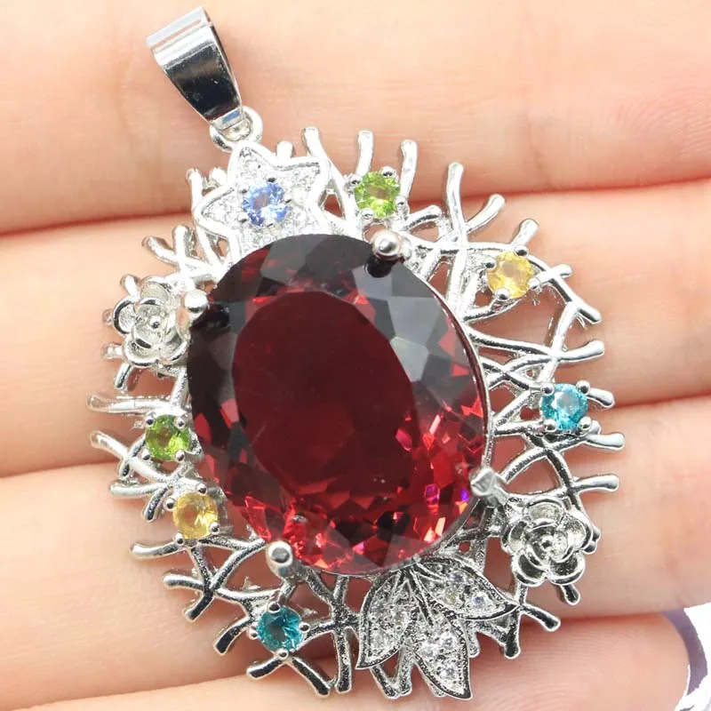 48x34 мм большой тяжелый разноцветный искусственный цитрин фиолетовый танзанит