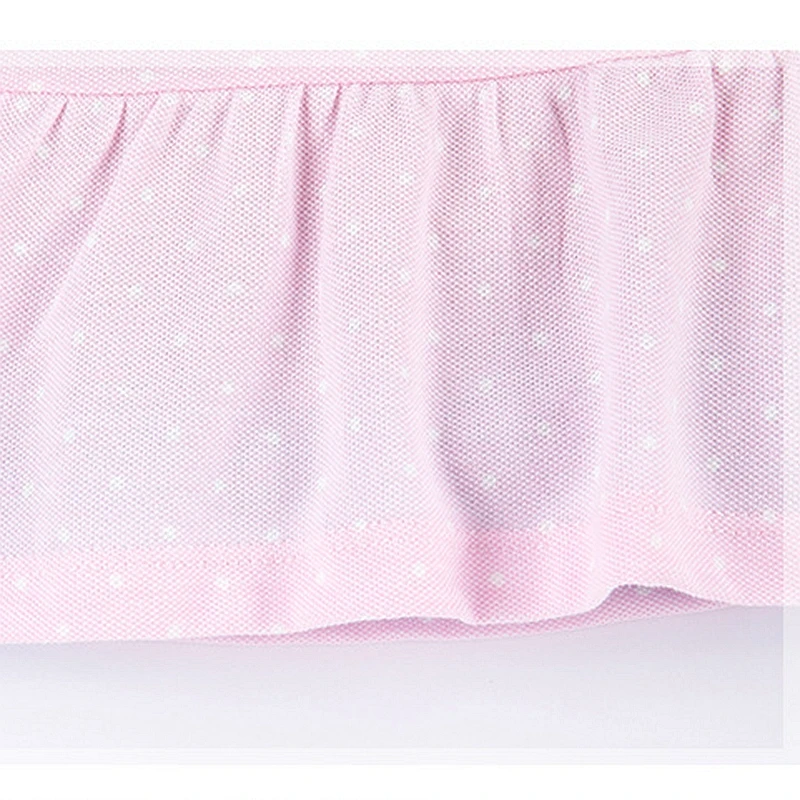 

summer dress 2021 for girls 2 to 8 years sleeveless pink lapel Polka dot princess dress solid color children's clothing