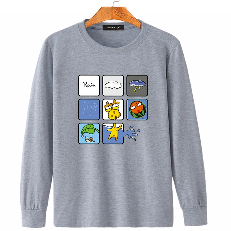 Футболка мужская с длинным рукавом смешная тенниска принтом в стиле бойфренд