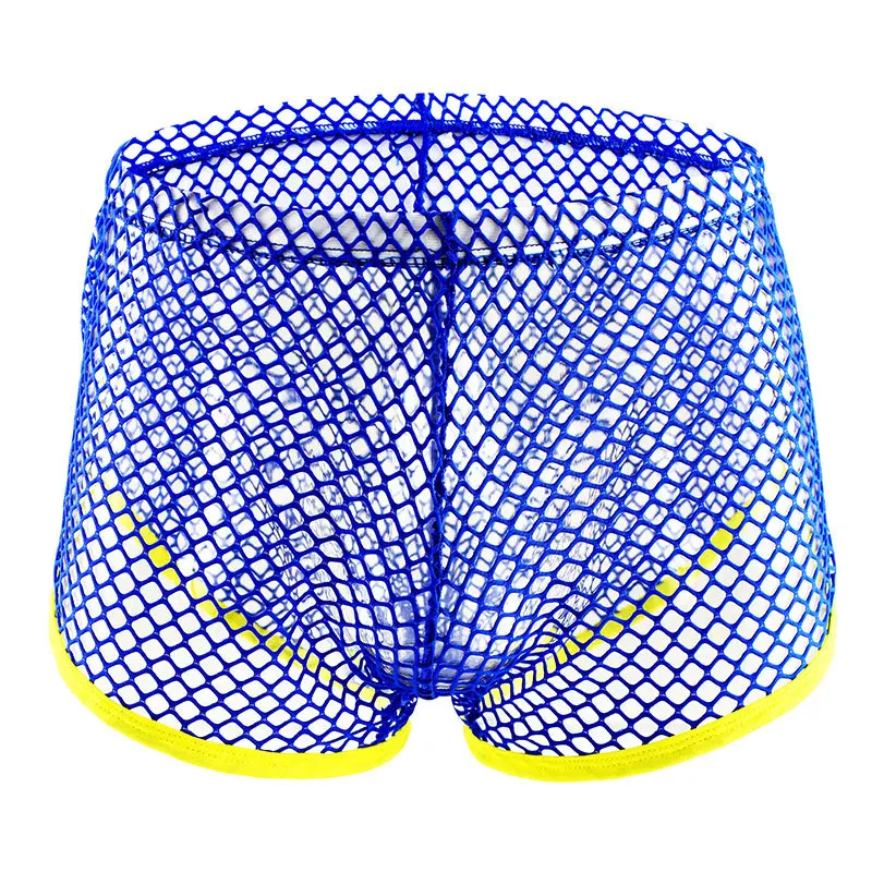 Мужское Сетчатое нижнее белье боксеры с низкой посадкой сексуальные прозрачные
