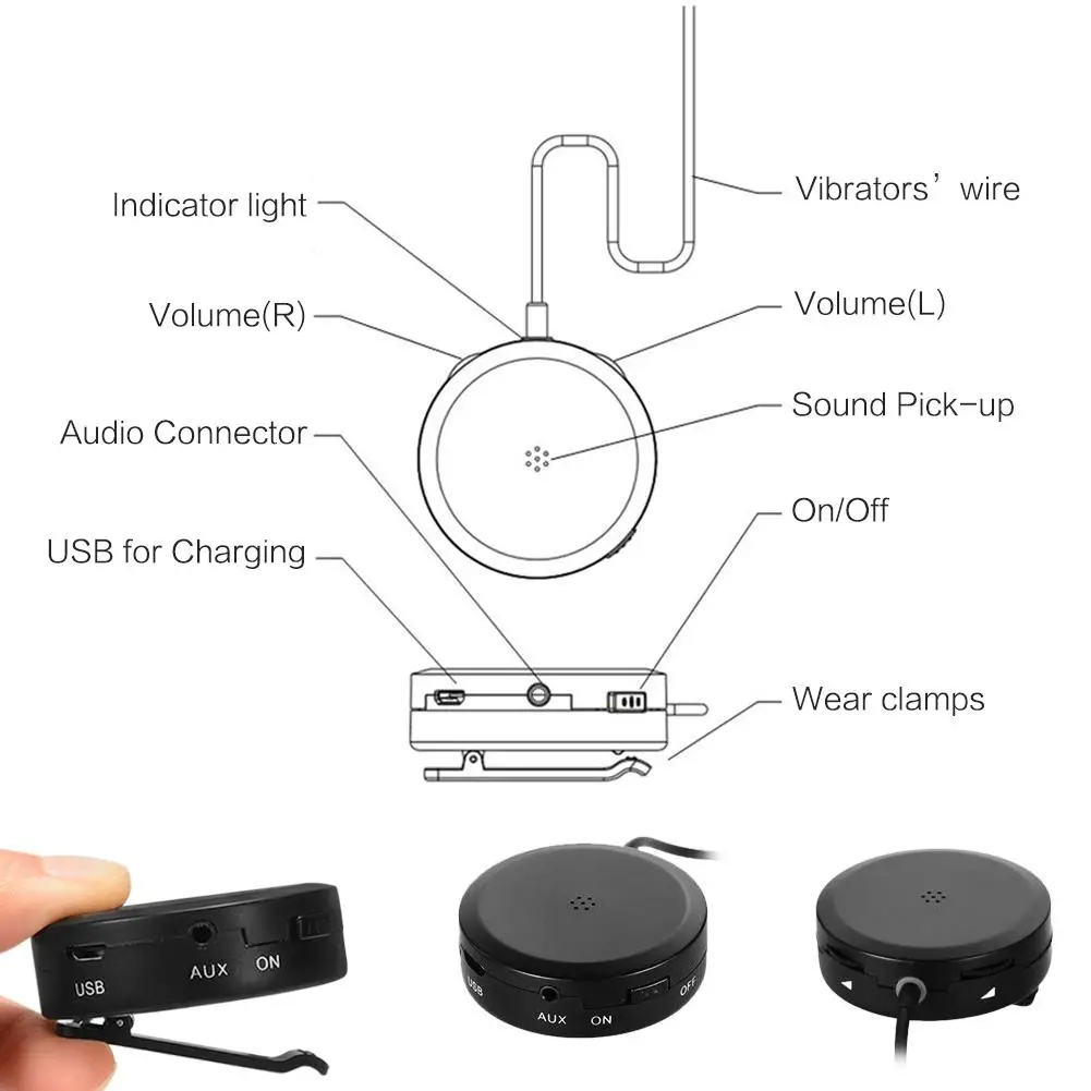 bone conduction in earphone hearing aid headset sound amplifier care health earphones for people hearing impairmen free global shipping