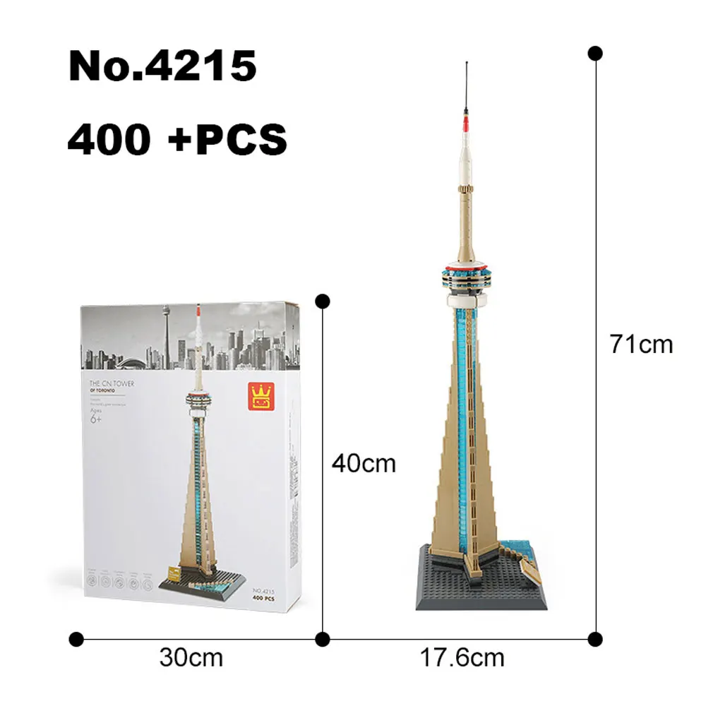Конструктор WANGE 4215 архитектура Торонто Национальная башня наборы строительных