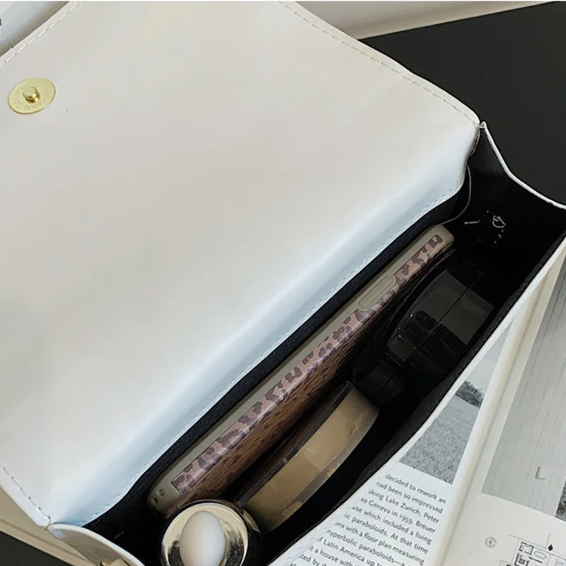 

Chain Women's Bag PU Leather Crossbody Bags For Women 2021 Summer Simple Fashion Shoulder Messenger Bag Ladies Small Phone Bag