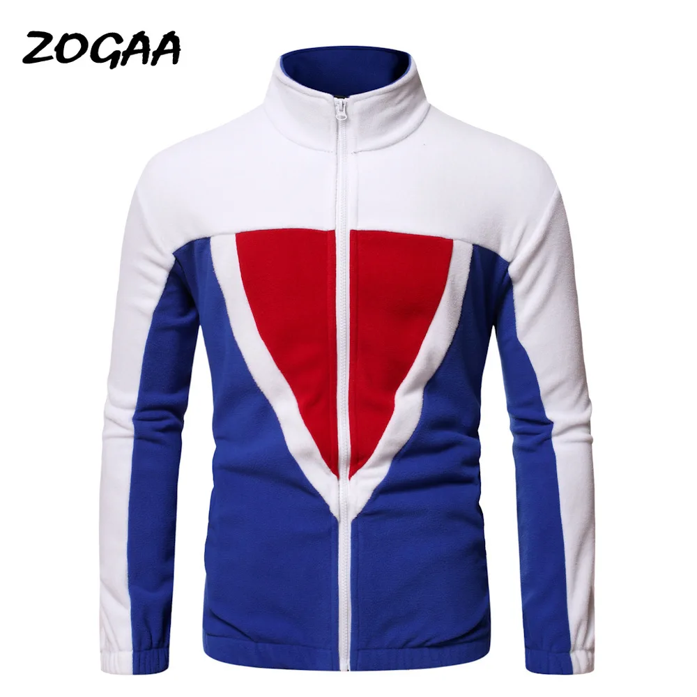 

ZOGAA Hoodies Men New Men's Casual Sports Sweater Stitching Cardigan Plus Size Hot Sale Male Trendy Chic All-match Sweatshirts